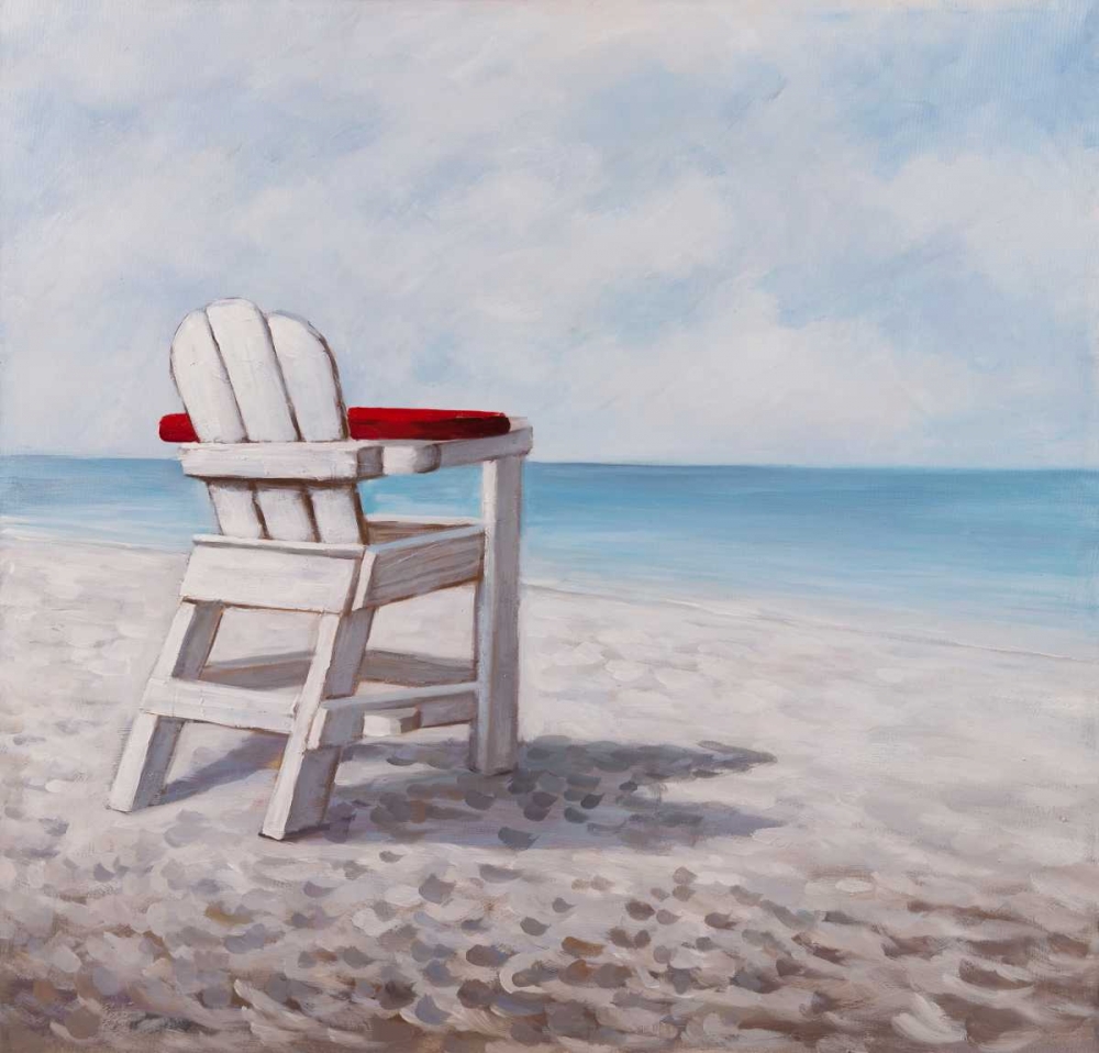 White Beach Chair art print by Atelier B Art Studio for $57.95 CAD