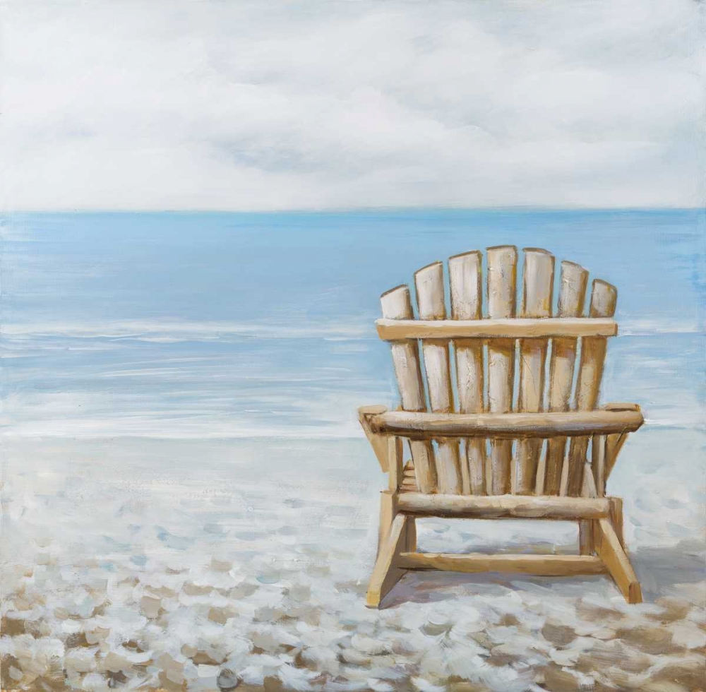 Wood Beach Chair art print by Atelier B Art Studio for $57.95 CAD