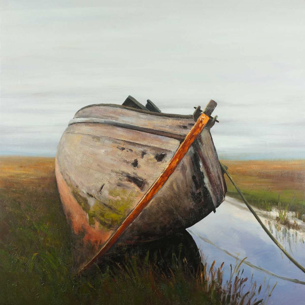 Old Abandoned Boat in a Swamp art print by Atelier B Art Studio for $57.95 CAD