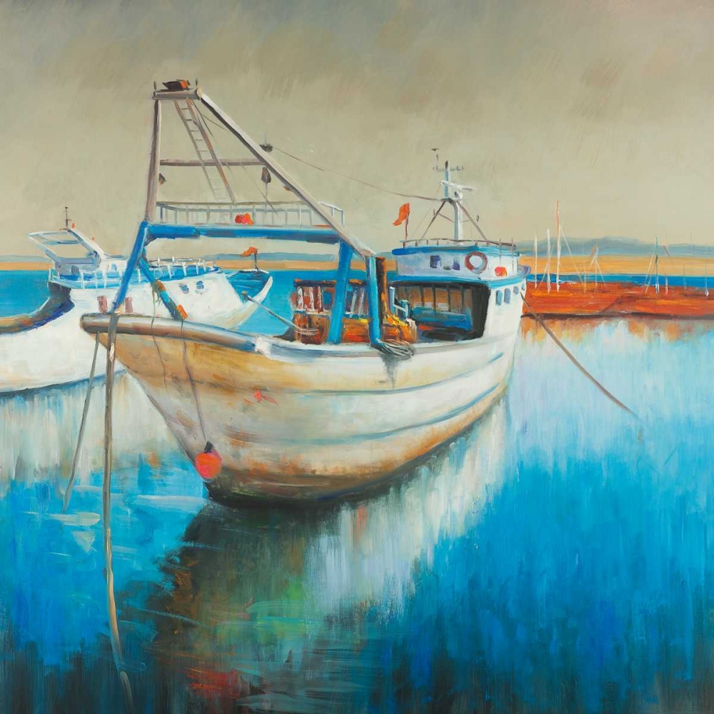 Fishing Boat art print by Atelier B Art Studio for $57.95 CAD