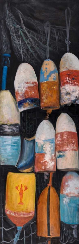 Vintage Lobster Buoys art print by Atelier B Art Studio for $57.95 CAD