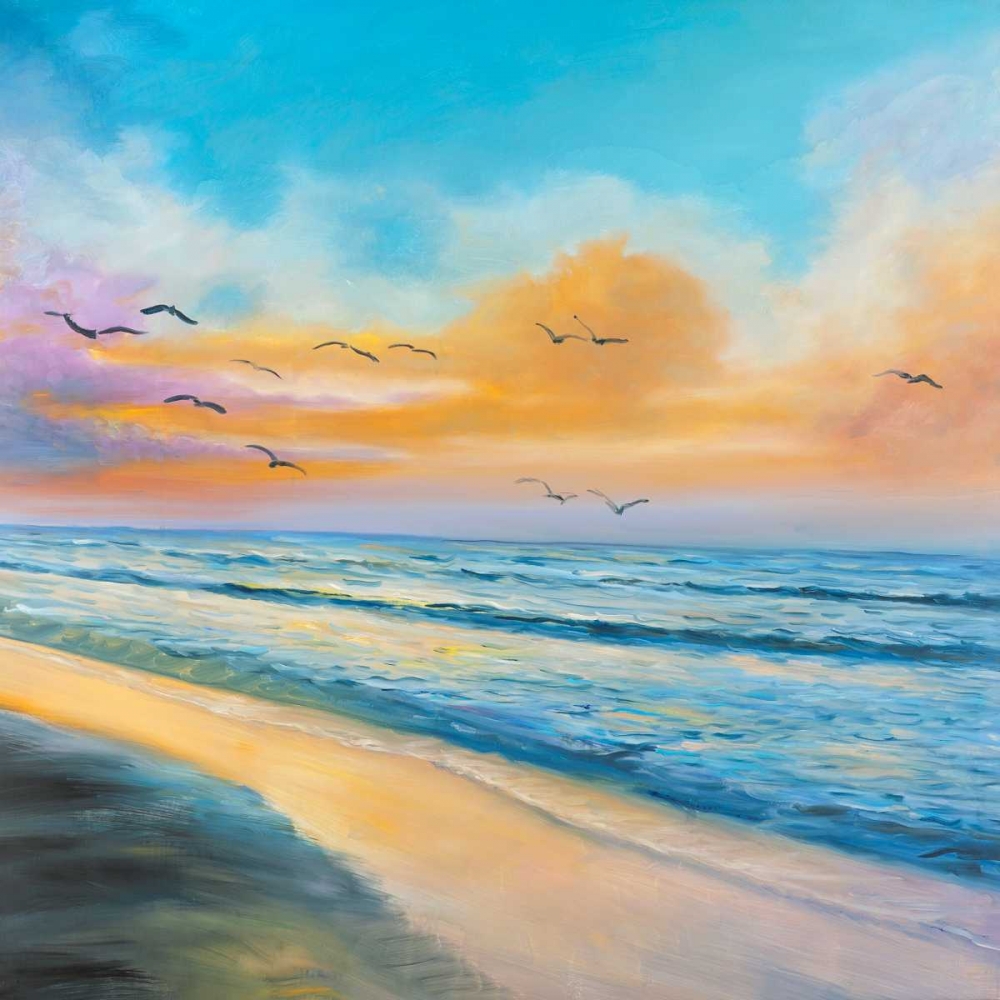 Tropical Sunset art print by Atelier B Art Studio for $57.95 CAD