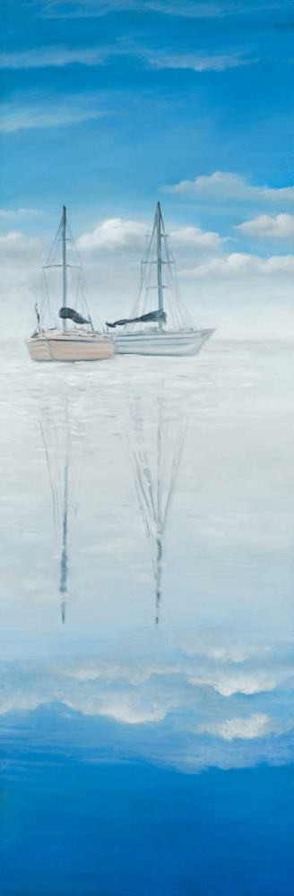 Two Sailboats on the Quiet Lake art print by Atelier B Art Studio for $57.95 CAD