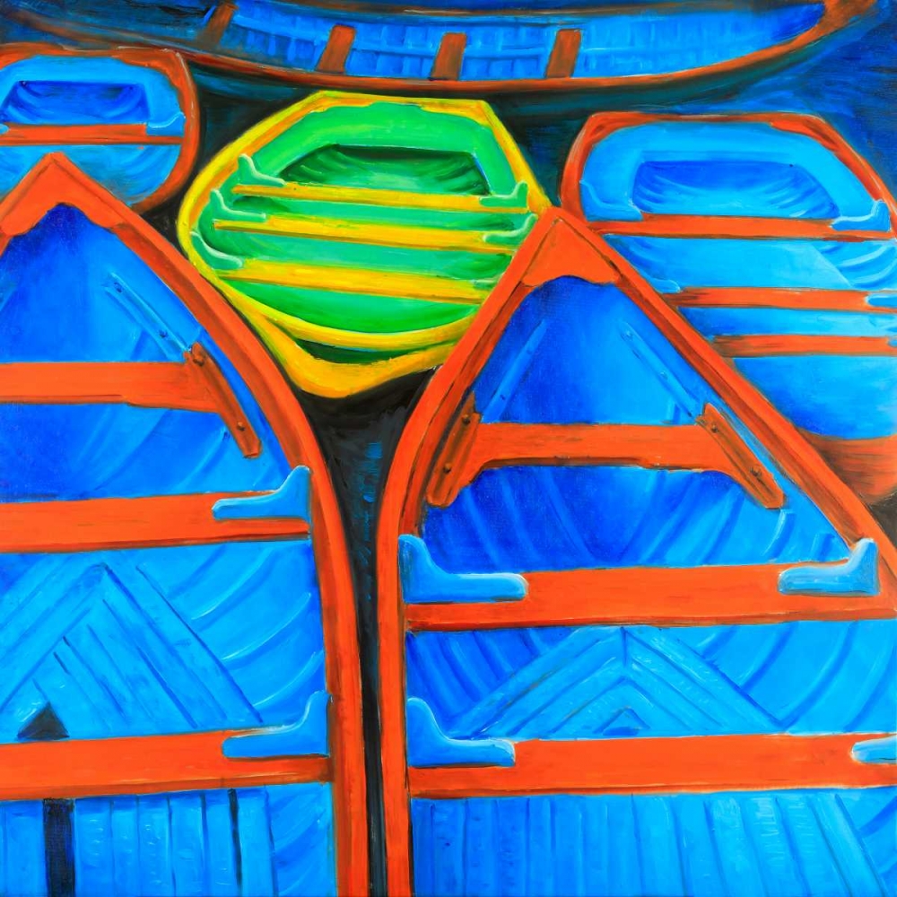 Coloful Canoes art print by Atelier B Art Studio for $57.95 CAD