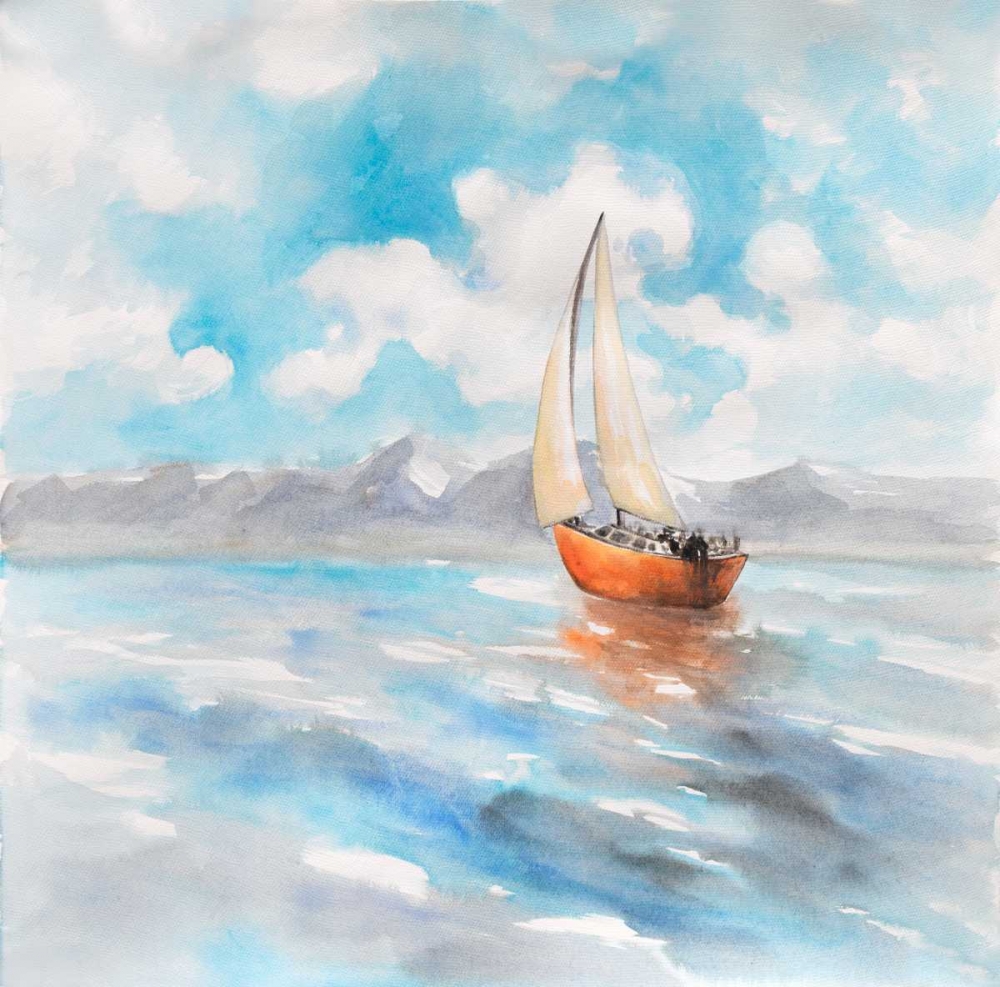 Sailboat Landscape art print by Atelier B Art Studio for $57.95 CAD