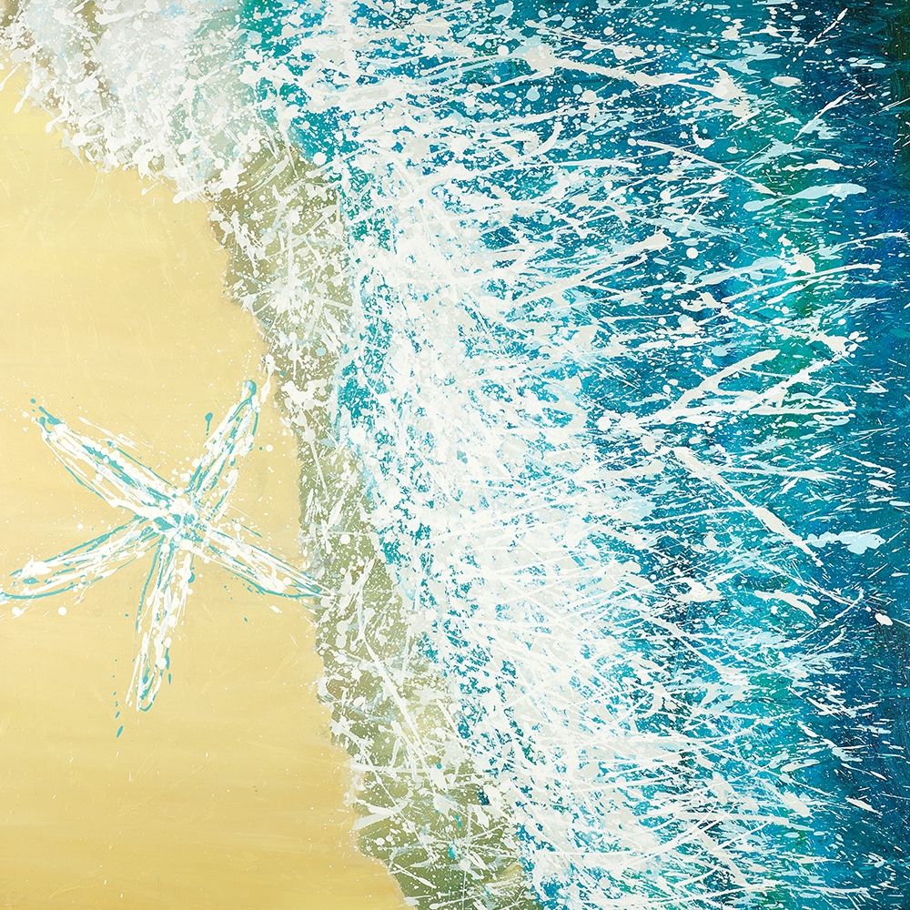 Left Side Seastar and a Wave art print by Atelier B Art Studio for $57.95 CAD