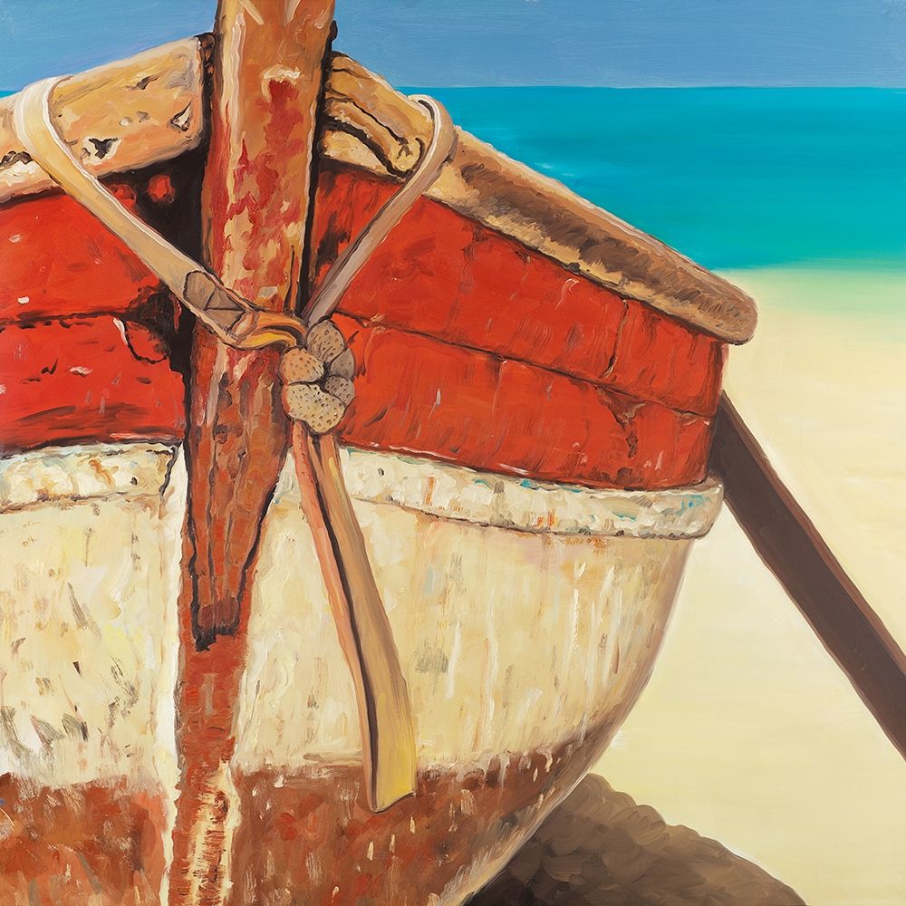 Tied up Rowing Boat art print by Atelier B Art Studio for $57.95 CAD