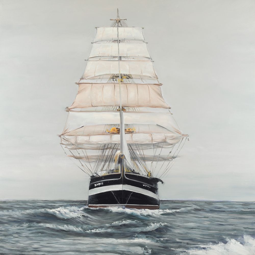 Ship Gently Sailing by a Cloudy Day art print by Atelier B Art Studio for $57.95 CAD