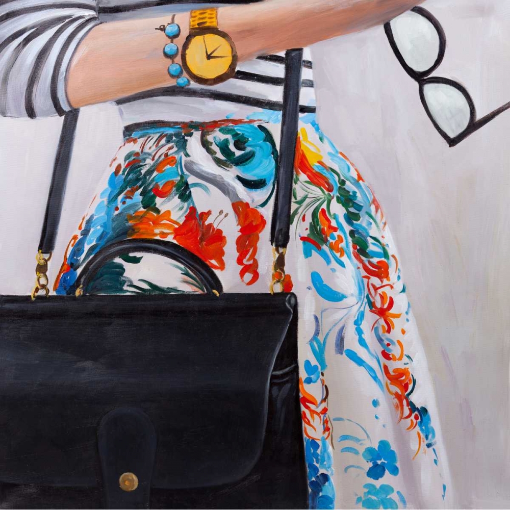 Fashionable Woman with Glasses art print by Atelier B Art Studio for $57.95 CAD
