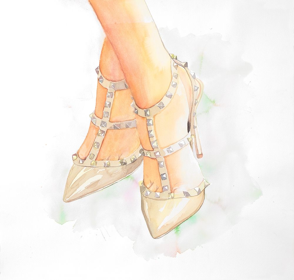 STUDDED HIGH HEELS art print by Atelier B Art Studio for $57.95 CAD