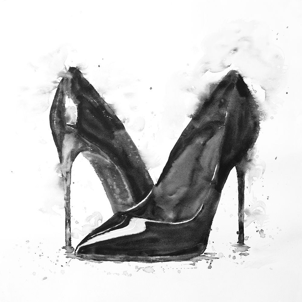 BLACK HIGH HEELS SHOES art print by Atelier B Art Studio for $57.95 CAD