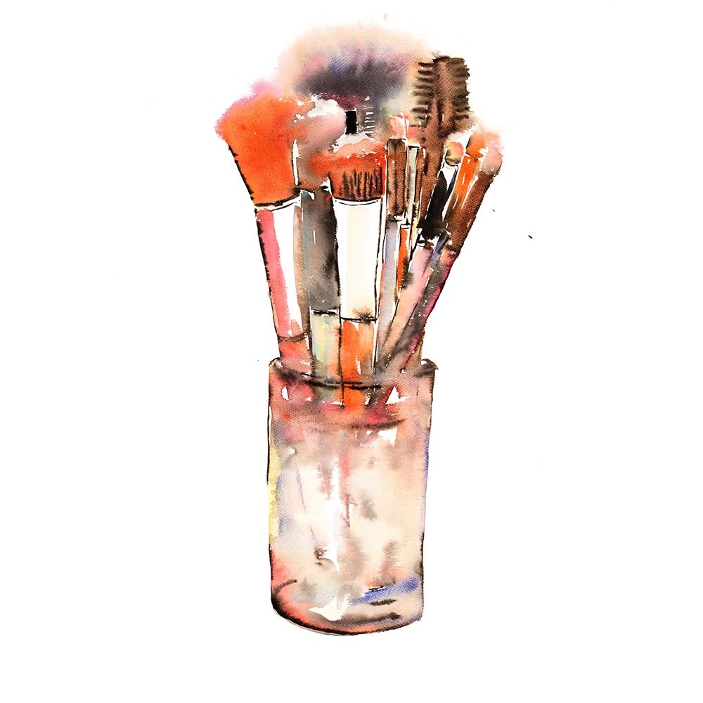 SET OF MAKE-UP BRUSHES art print by Atelier B Art Studio for $57.95 CAD