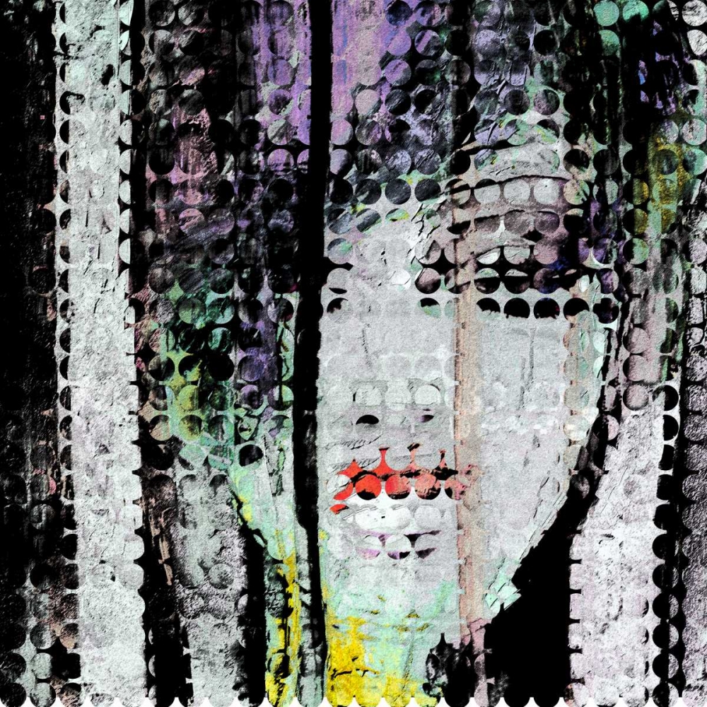 Abstract Colorful Woman Face art print by Atelier B Art Studio for $57.95 CAD