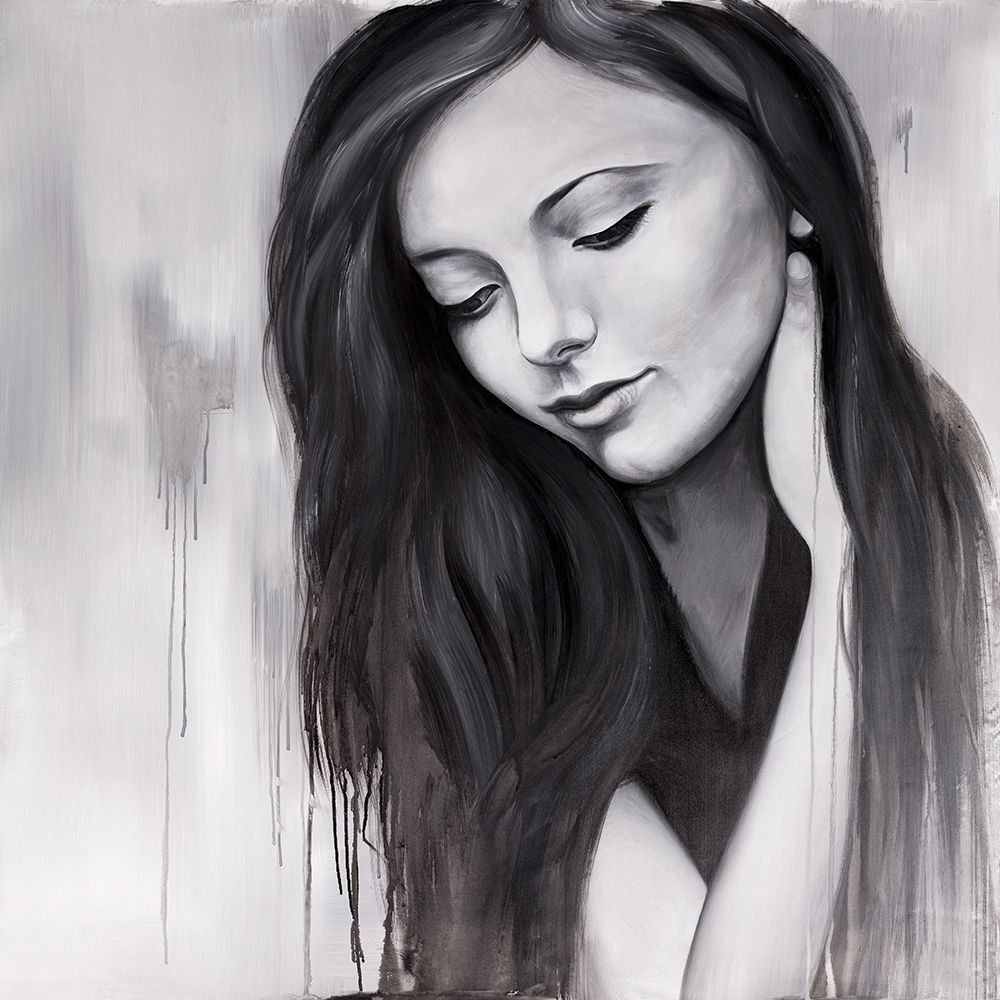 REALISTIC WOMAN PORTRAIT art print by Atelier B Art Studio for $57.95 CAD