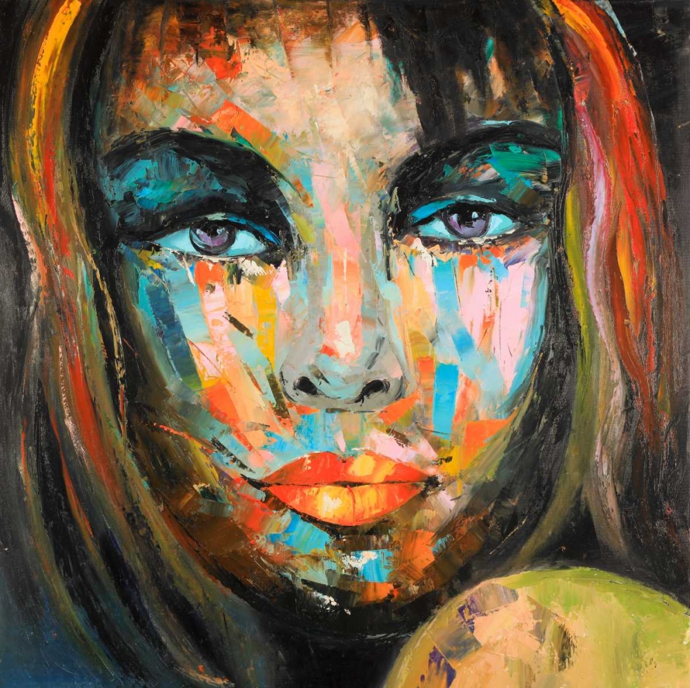 Colorful Woman Portrait art print by Atelier B Art Studio for $57.95 CAD