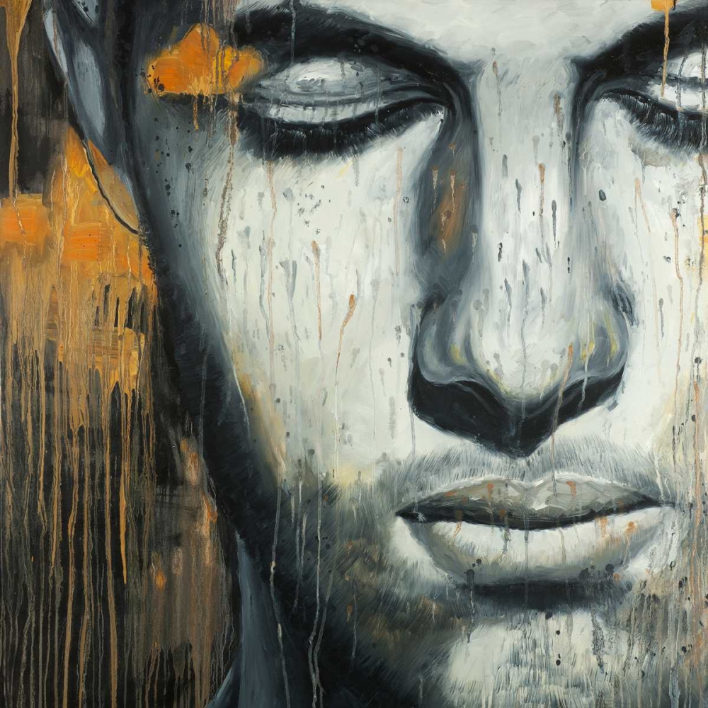 Abstract Man Face art print by Atelier B Art Studio for $57.95 CAD