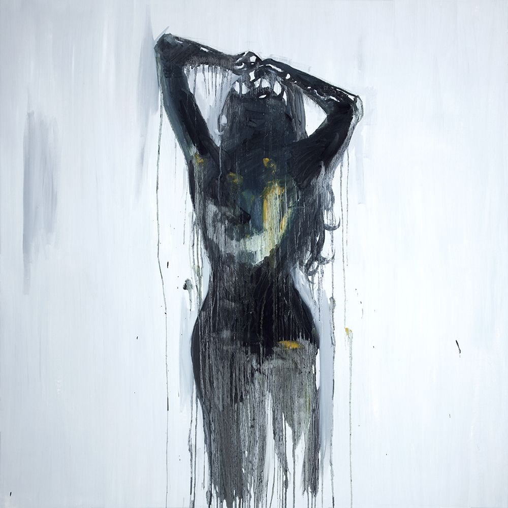 ABSTRACT WOMAN SILHOUETTE WITH LONG HAIR art print by Atelier B Art Studio for $57.95 CAD