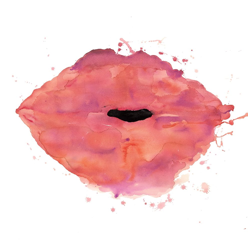 WATERCOLOR PINK LIPSTICK art print by Atelier B Art Studio for $57.95 CAD