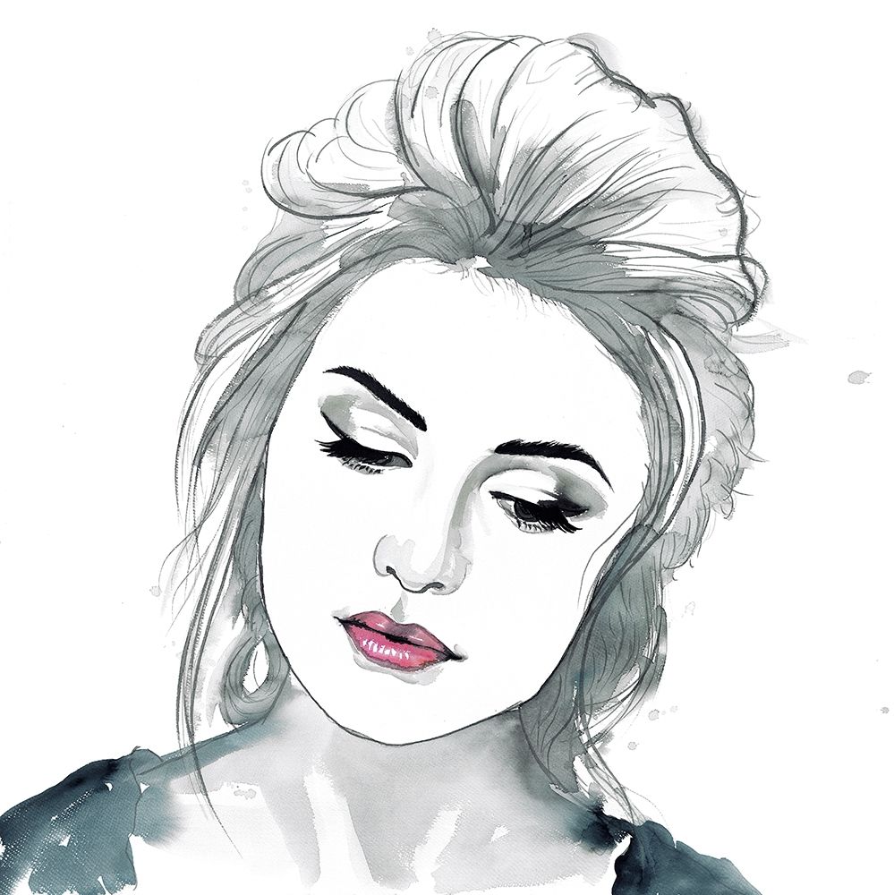 WATERCOLOR DELICATE WOMAN art print by Atelier B Art Studio for $57.95 CAD