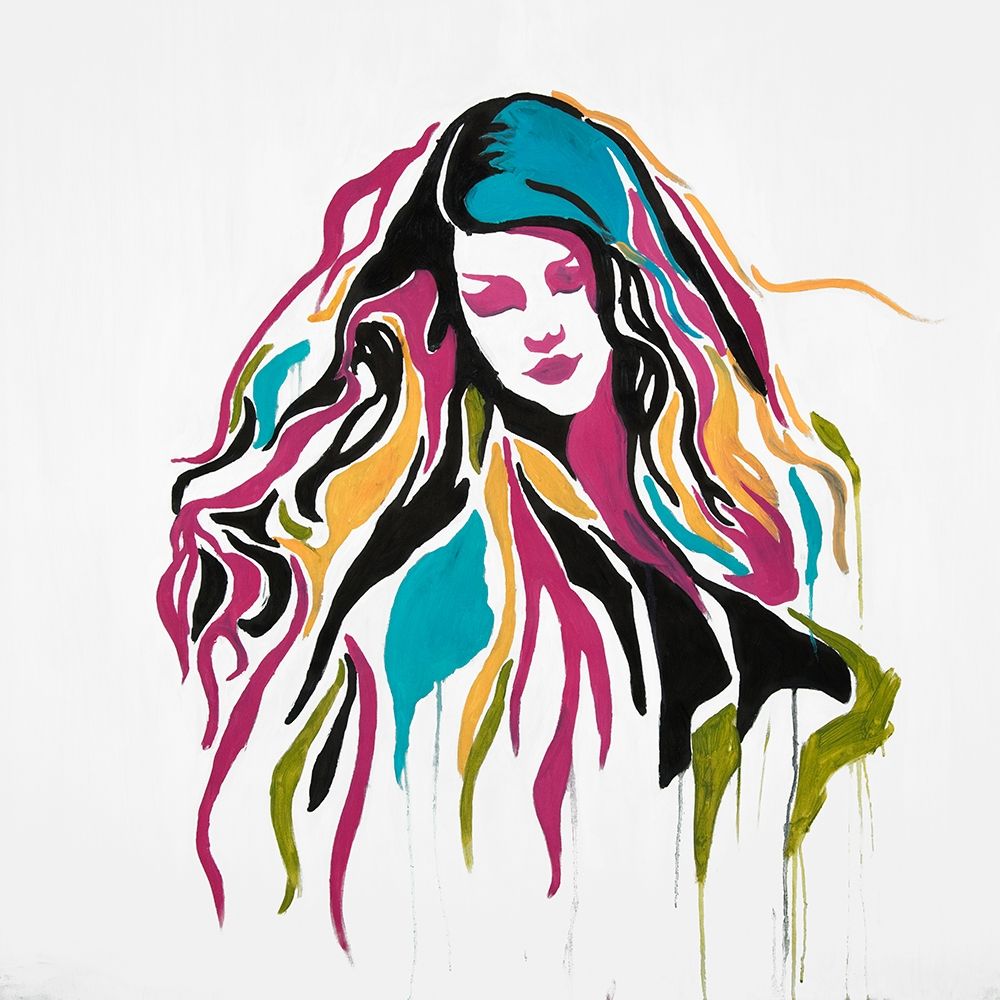 WOMAN GRAFFITI ART art print by Atelier B Art Studio for $57.95 CAD