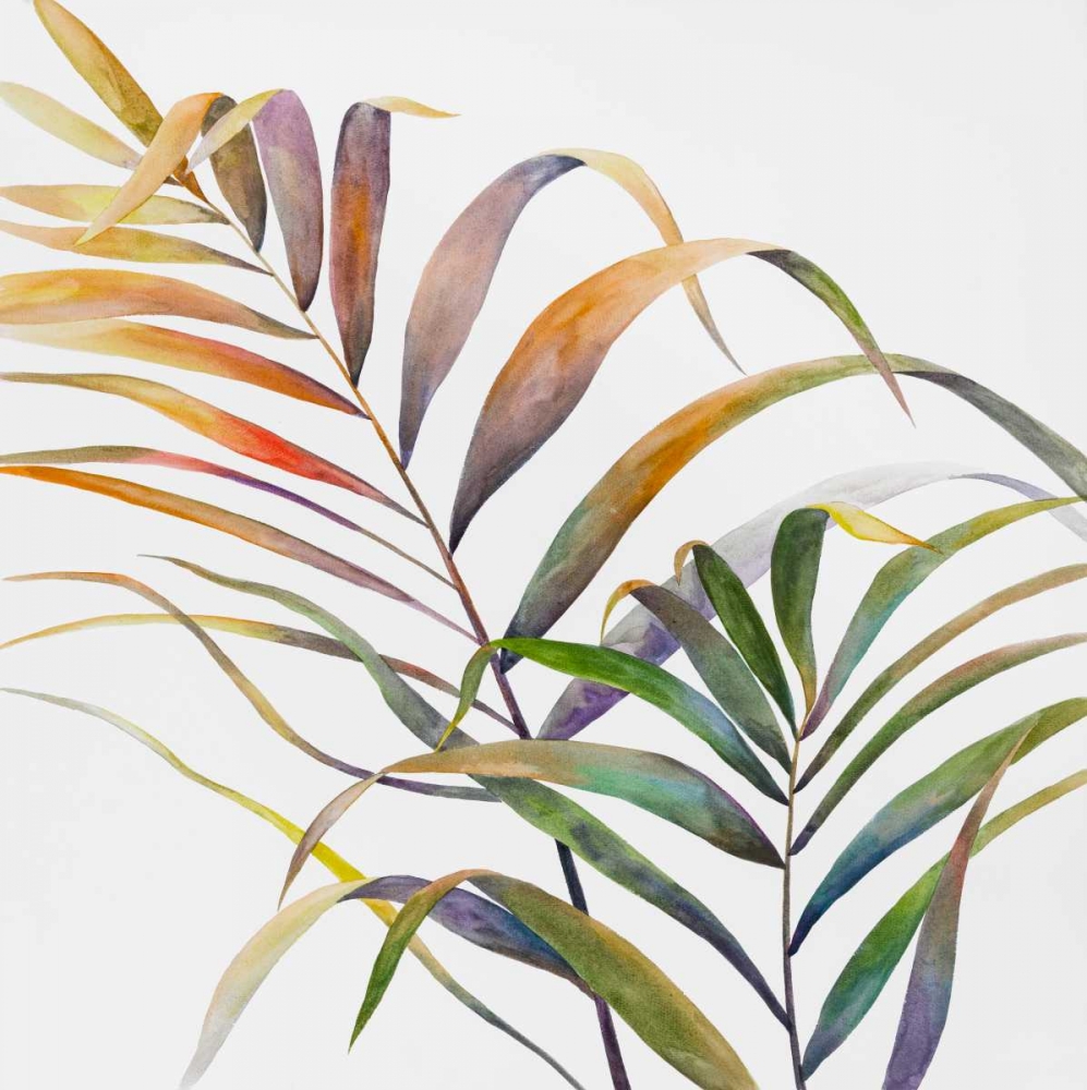 Watercolor Tropical Palm Leaves art print by Atelier B Art Studio for $57.95 CAD