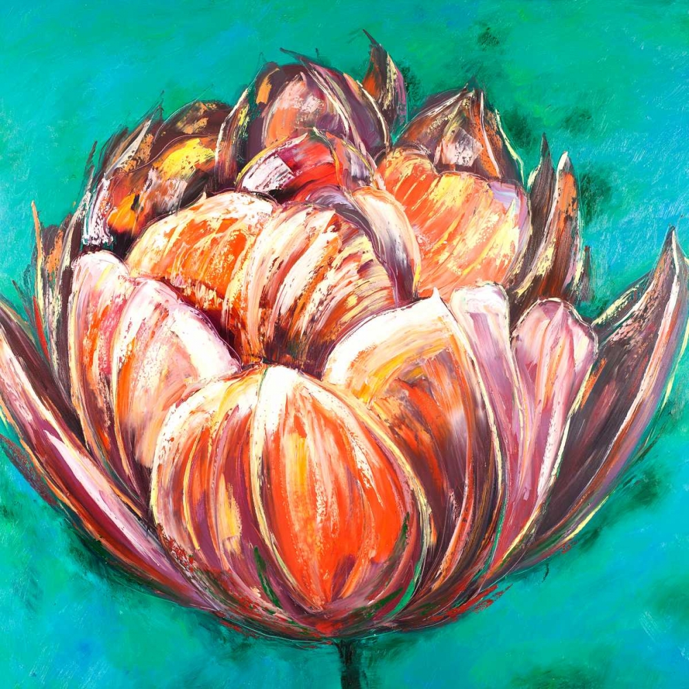 Abstract Double Tulips Flower art print by Atelier B Art Studio for $57.95 CAD