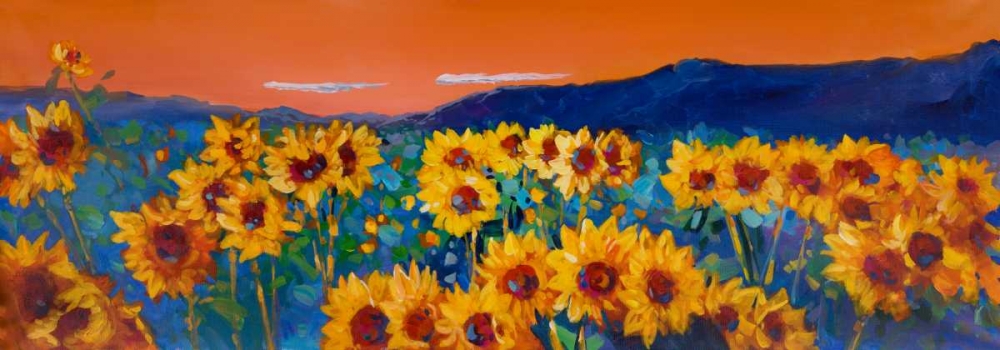 Sunset on Sunflower Fields art print by Atelier B Art Studio for $57.95 CAD