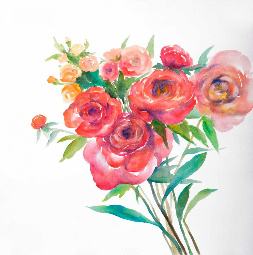 Watercolor Bouquet of Flowers art print by Atelier B Art Studio for $57.95 CAD