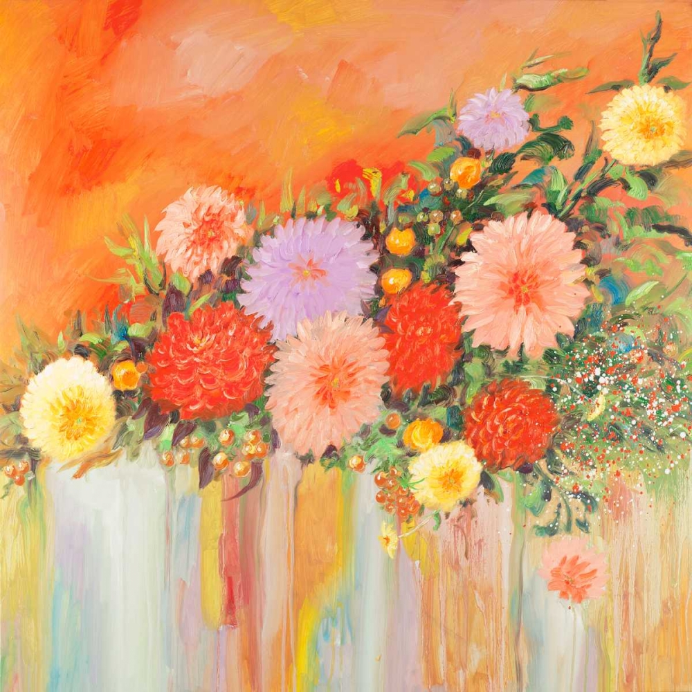 Colorful Abstract Flowers art print by Atelier B Art Studio for $57.95 CAD