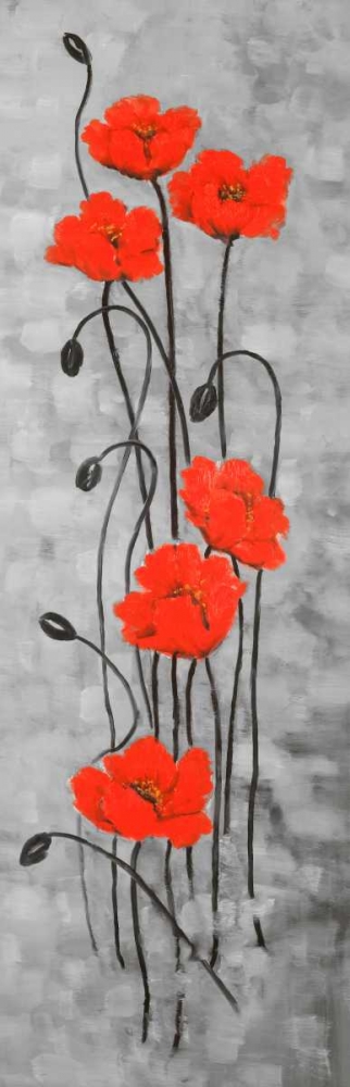 Red Flowers and Buds art print by Atelier B Art Studio for $57.95 CAD