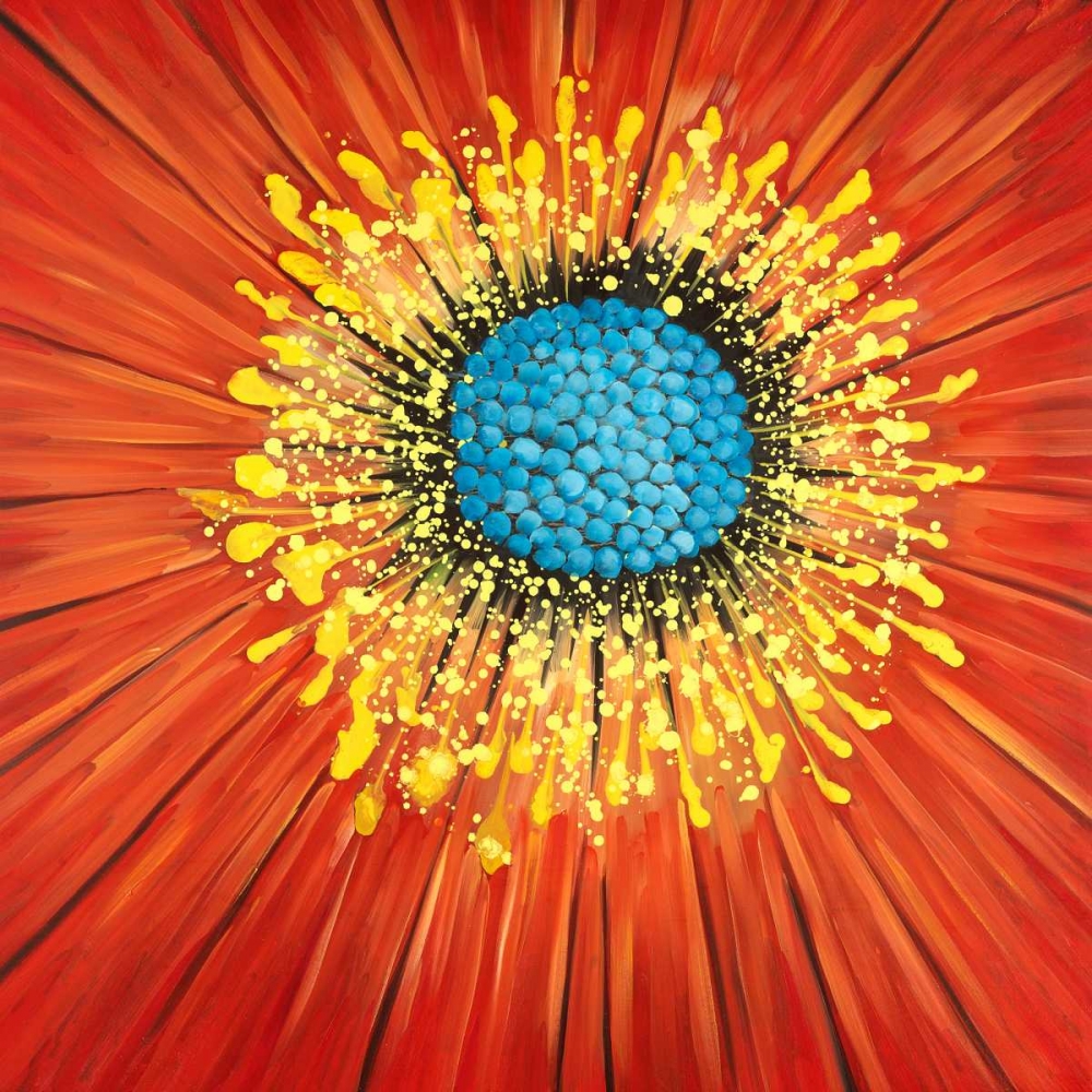 Close-up on a red flower art print by Atelier B Art Studio for $57.95 CAD