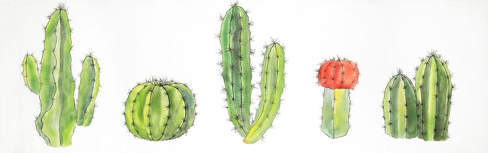 Watercolor Small Cactus Set art print by Atelier B Art Studio for $57.95 CAD