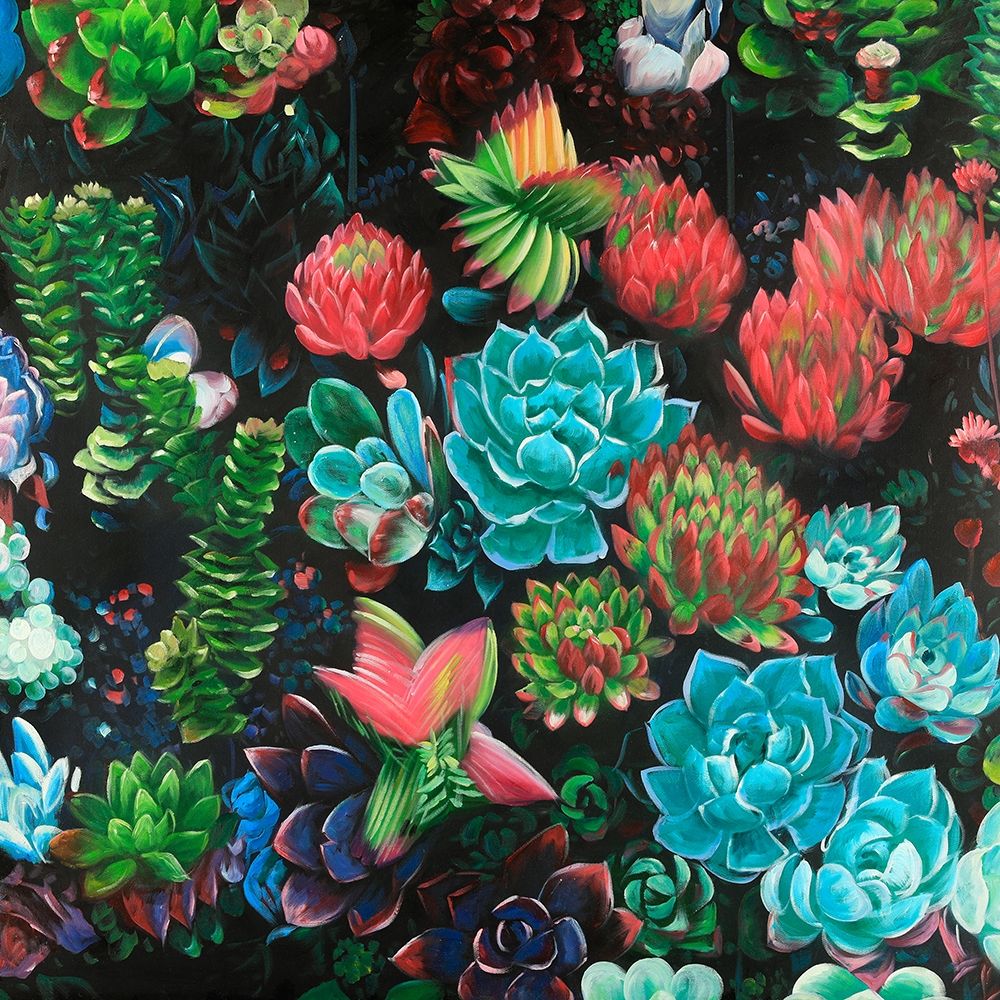 SET OF COLORFUL SUCCULENTS art print by Atelier B Art Studio for $57.95 CAD