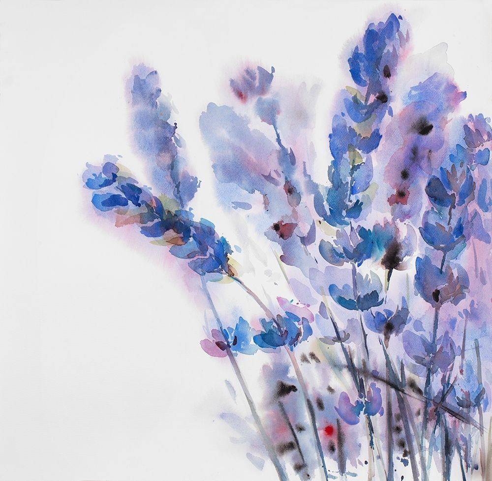 Watercolor Lavender Flowers art print by Atelier B Art Studio for $57.95 CAD