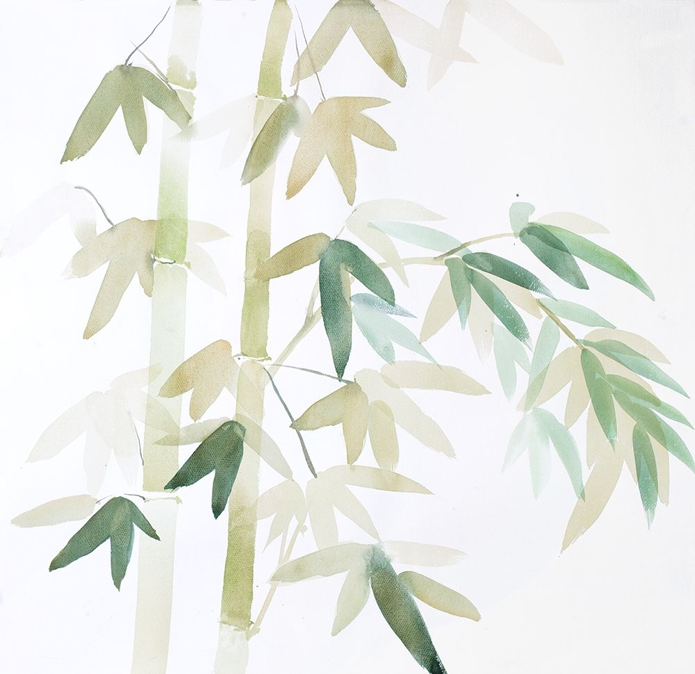 WATERCOLOR BAMBOO LEAVES AND BRANCHES art print by Atelier B Art Studio for $57.95 CAD