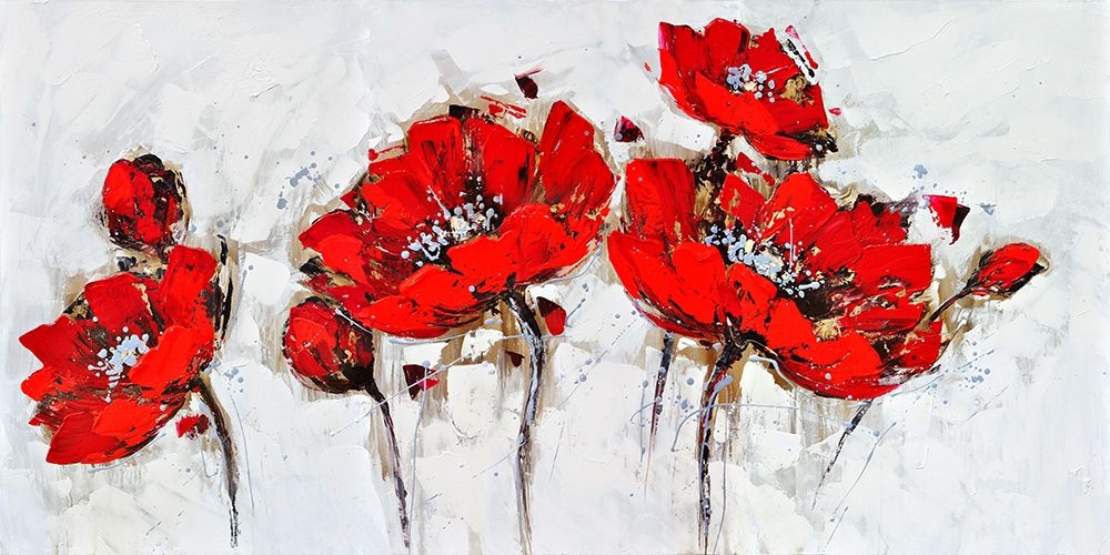 ABSTRACT POPPY FLOWERS art print by Atelier B Art Studio for $57.95 CAD