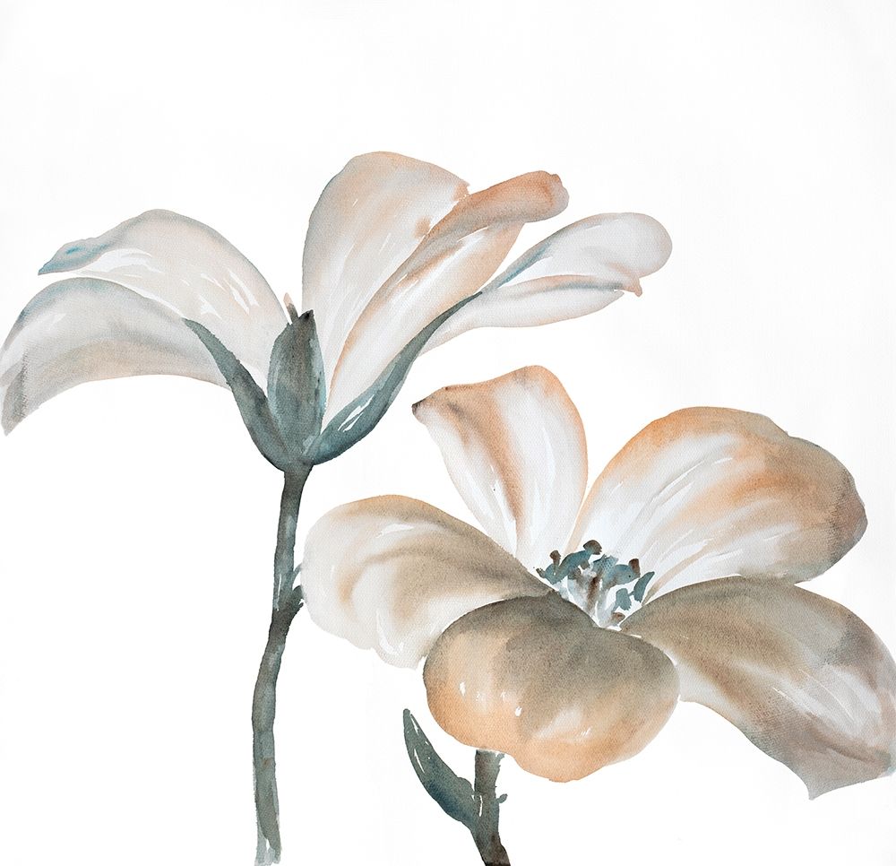 TWO BEAUTIFUL DESATURATED FLOWERS art print by Atelier B Art Studio for $57.95 CAD