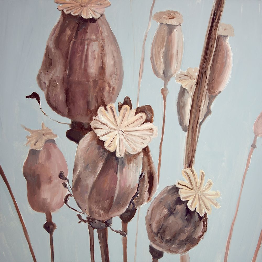 SEPIA POPPY HEAD FLOWERS art print by Atelier B Art Studio for $57.95 CAD