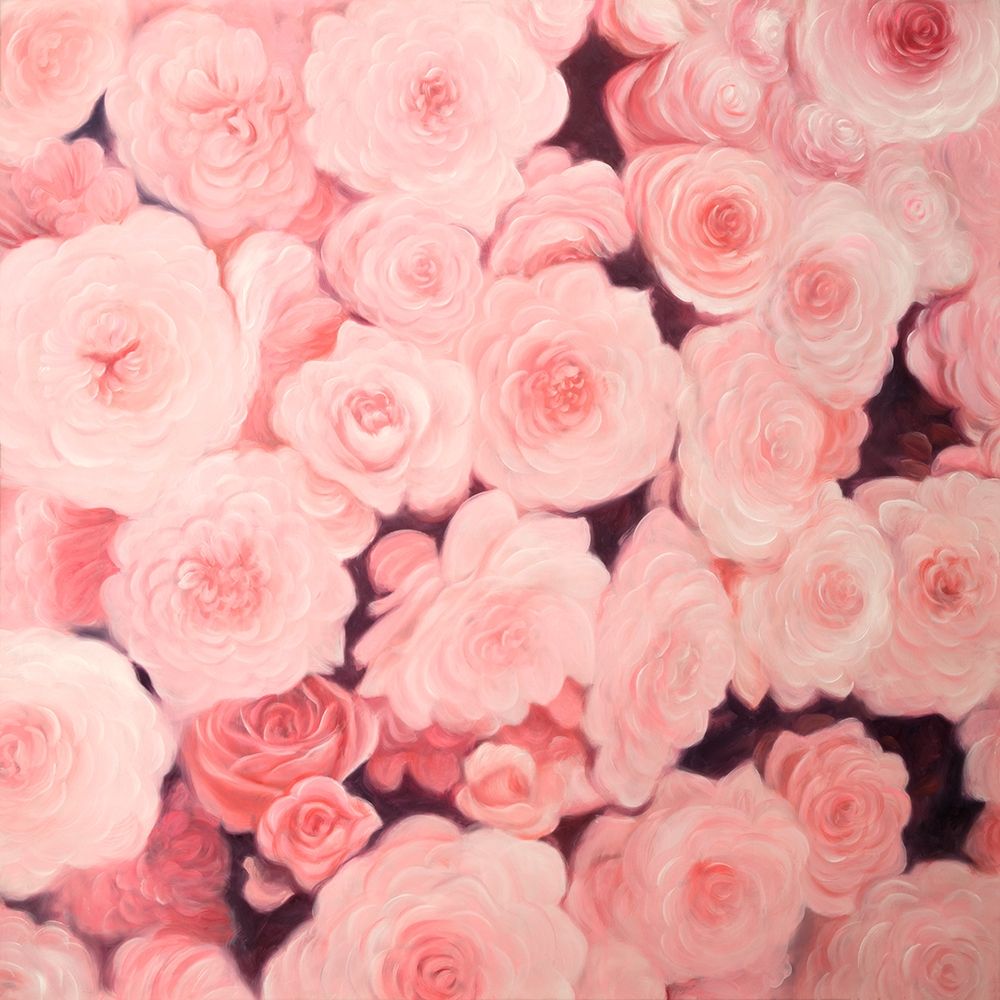 PINK FLOWER FIELD art print by Atelier B Art Studio for $57.95 CAD