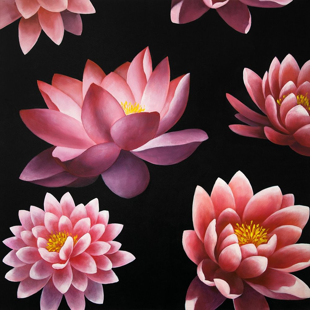 LOTUS FLOWER PATTERN art print by Atelier B Art Studio for $57.95 CAD
