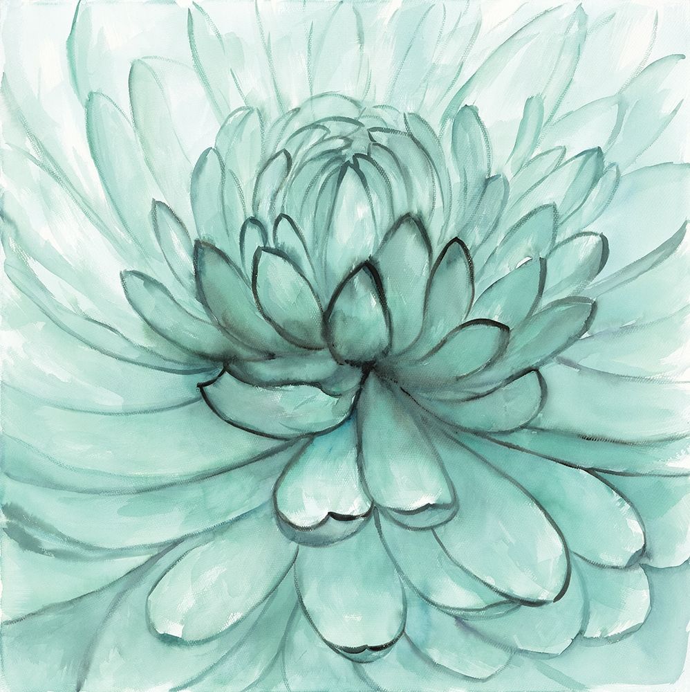 TURQUOISE FLOWER art print by Atelier B Art Studio for $57.95 CAD