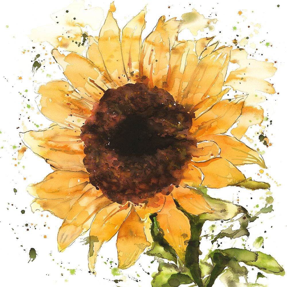 BIG SUNFLOWER art print by Atelier B Art Studio for $57.95 CAD