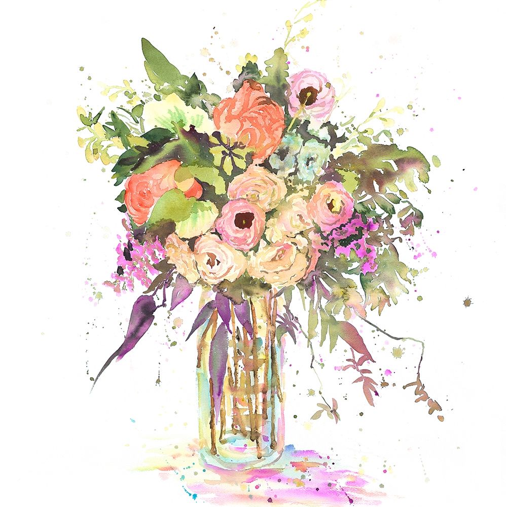 ROMANTIC BOUQUET art print by Atelier B Art Studio for $57.95 CAD