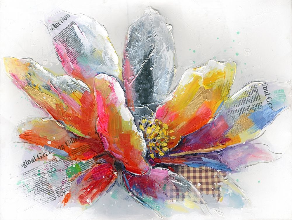 ABSTRACT FLOWER WITH TEXTURE art print by Atelier B Art Studio for $57.95 CAD