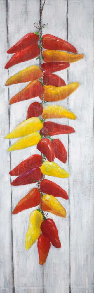 Rope of Peppers with Wood Background art print by Atelier B Art Studio for $57.95 CAD