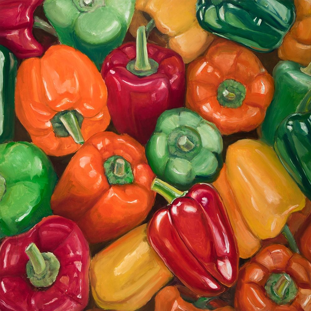 COLORFUL PEPPERS art print by Atelier B Art Studio for $57.95 CAD