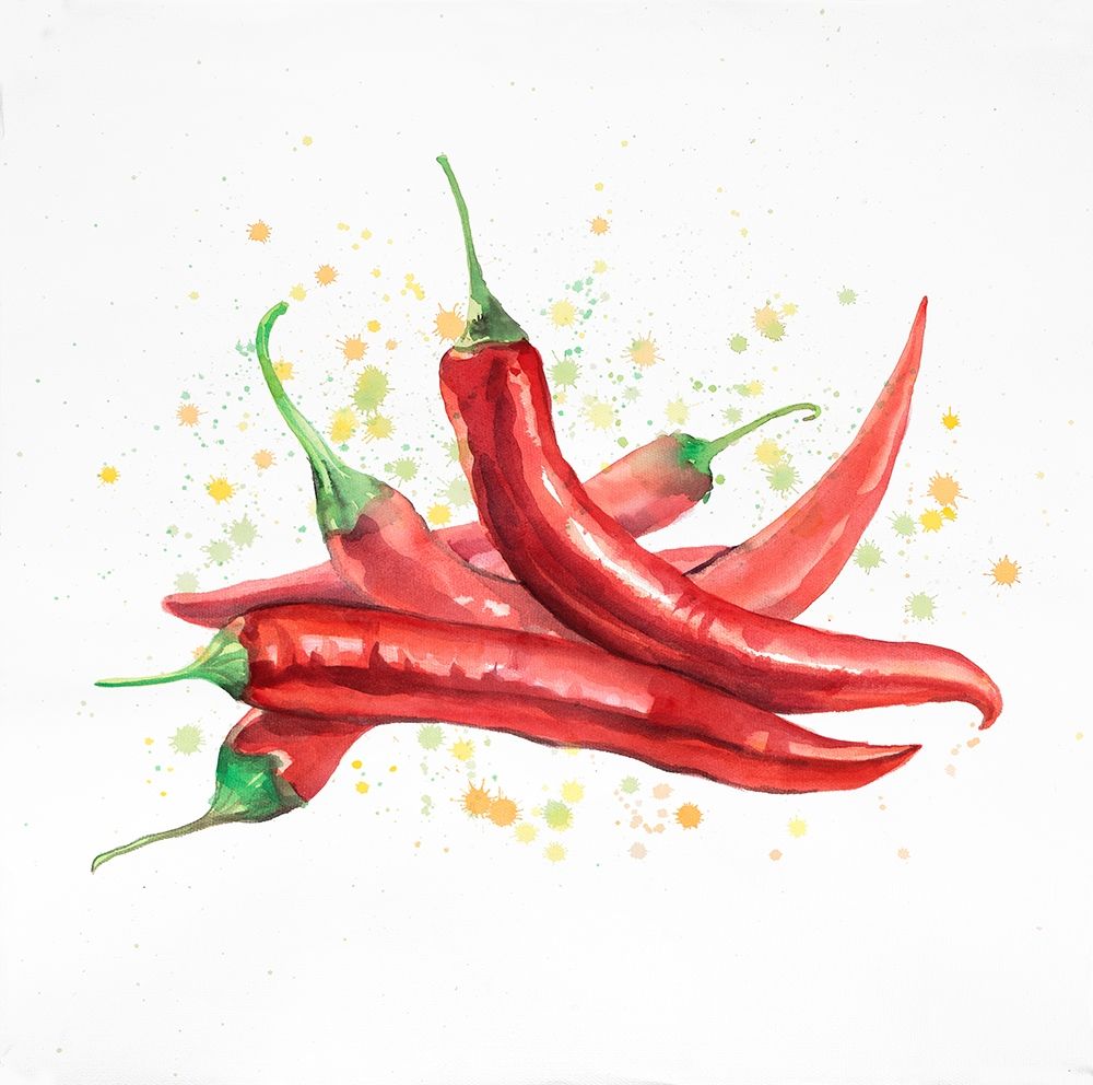 RED HOT PEPPERS art print by Atelier B Art Studio for $57.95 CAD