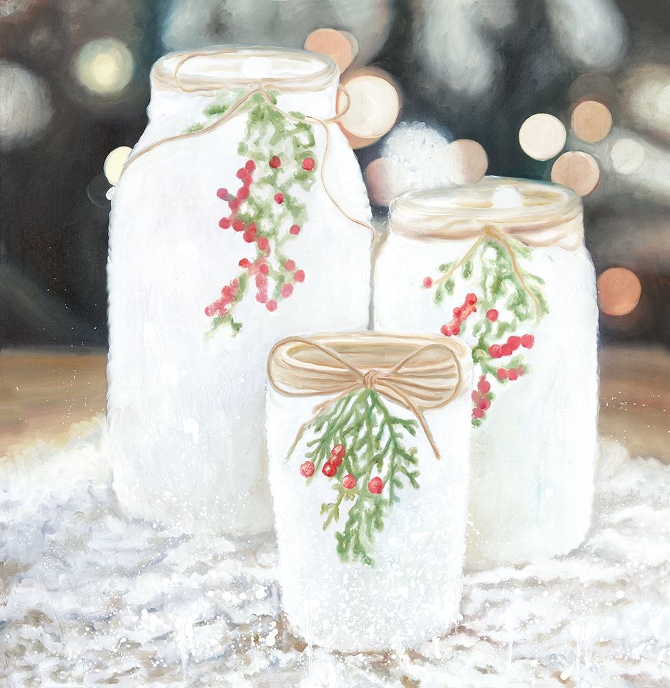 CHRISTMAS CANDLES art print by Atelier B Art Studio for $57.95 CAD