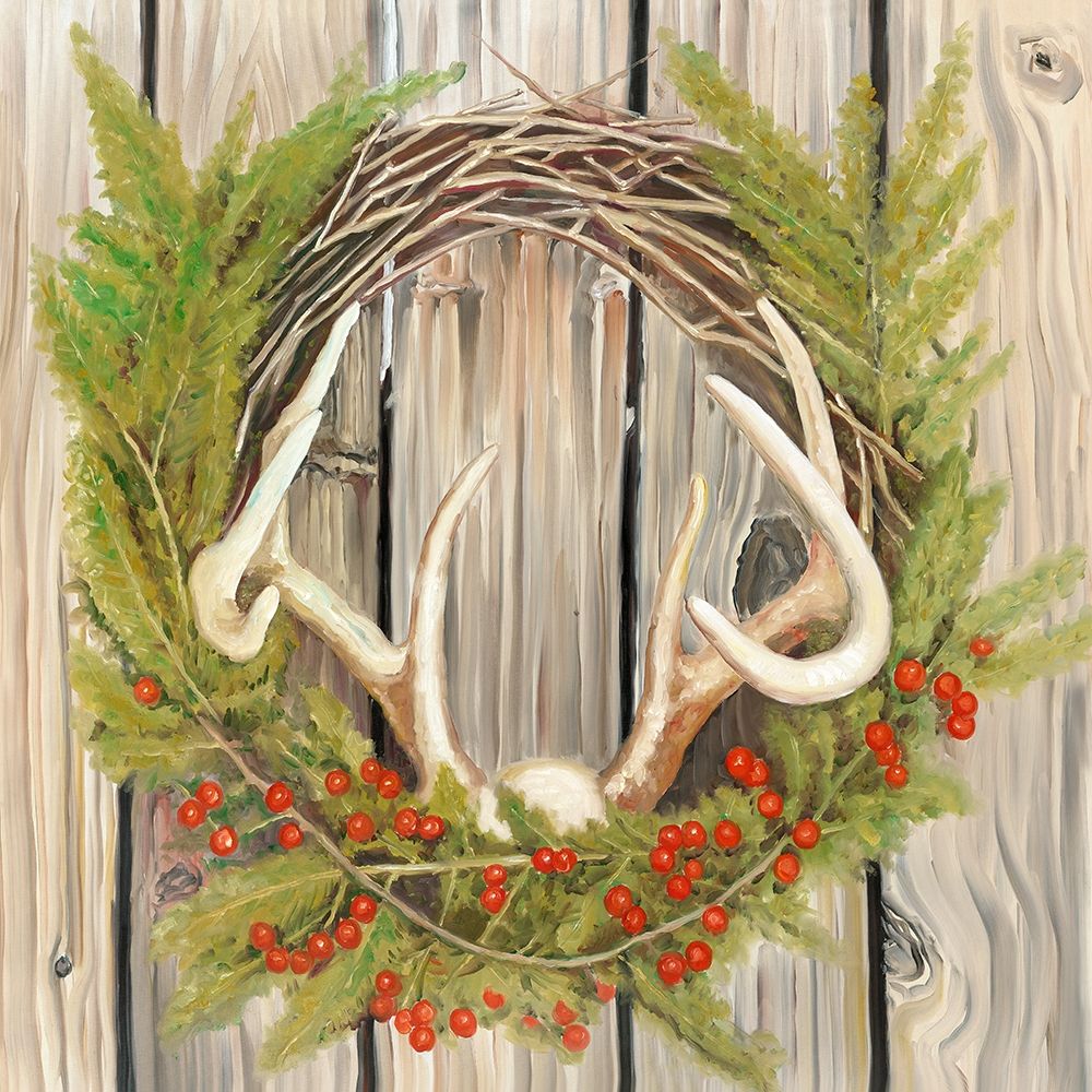 CHRISTMAS WREATH WITH PANACHE art print by Atelier B Art Studio for $57.95 CAD