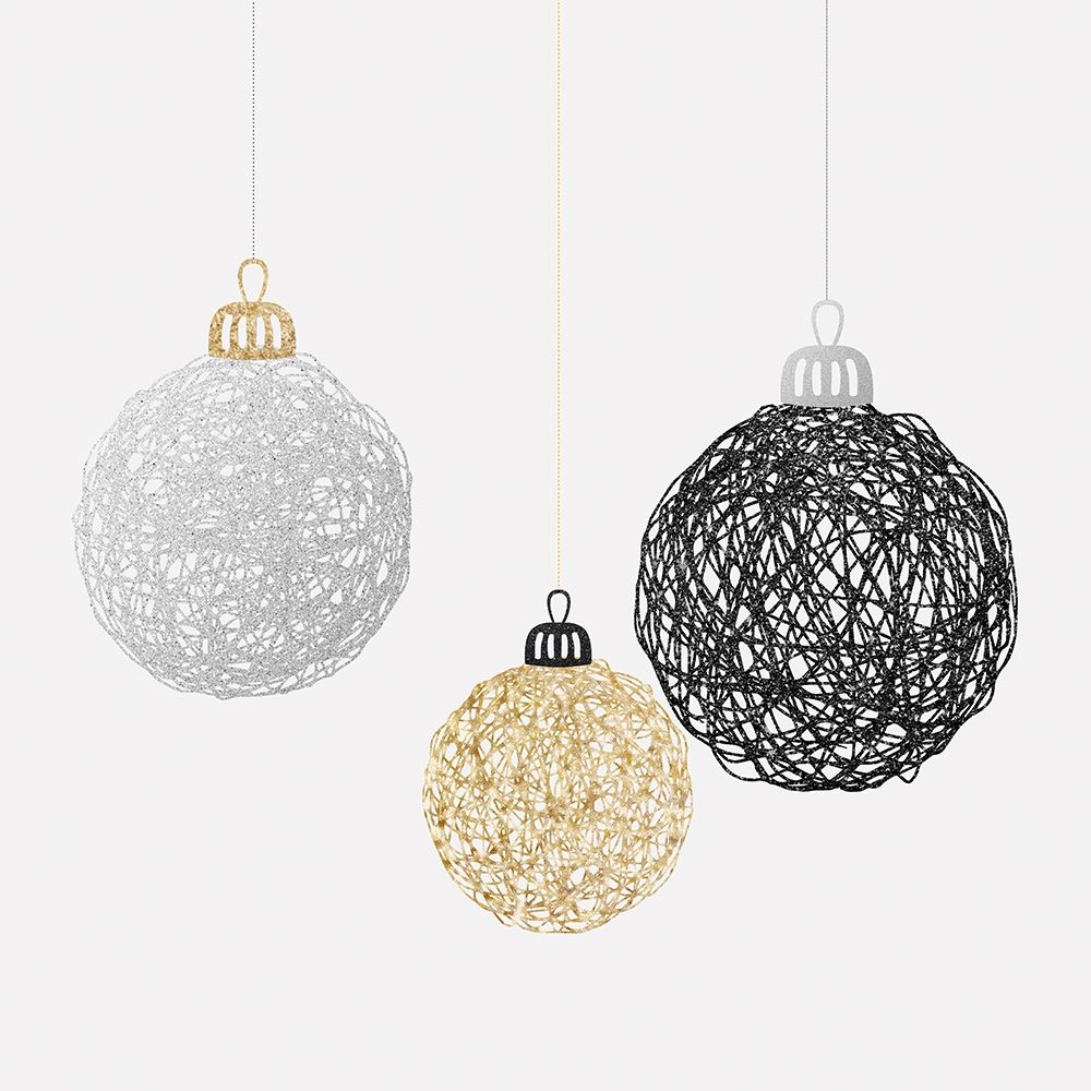 THREE CHRISTMAS BALLS art print by Atelier B Art Studio for $57.95 CAD